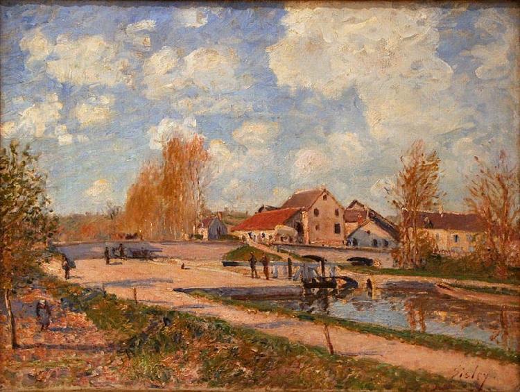 Alfred Sisley The Bourgogne Lock at Moret, Spring China oil painting art